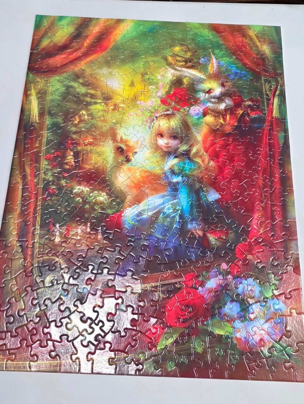 Masterpieces EZ Grip Book Box Alice at the Chessboard Puzzle 300 Piece Complete - Picture 2 of 7